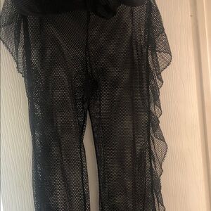 Black Mesh Swim Coverup Pants